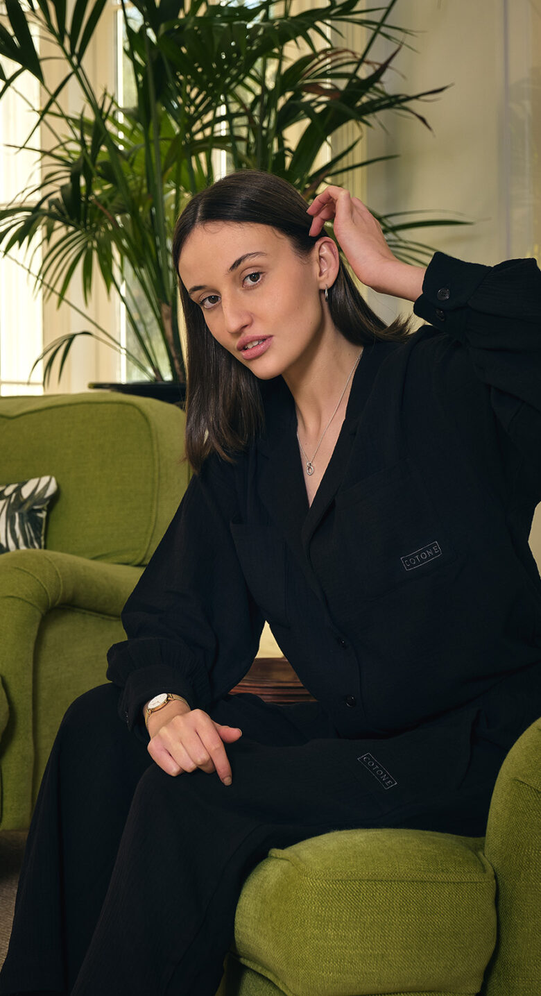 Cotone Collection - Black Pyjamas and Sleepwear - Luxury and Quality Pyjamas, Robes, Loungewear and Sleepwear